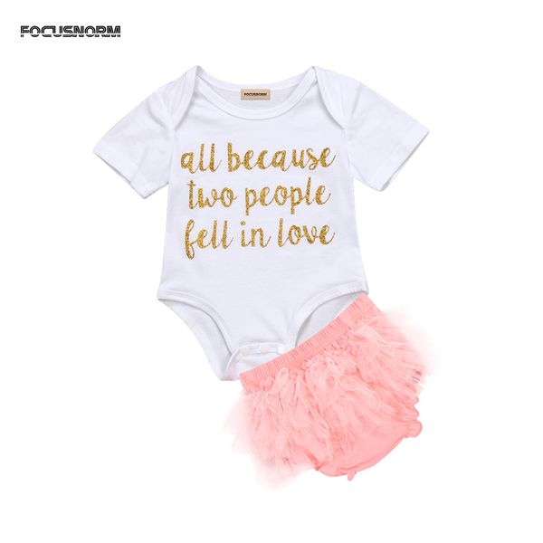 cute toddler infant baby girls clothes short sleeve letter print romper short pants outfit clothing set for baby girls, Pink;blue